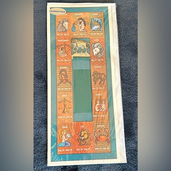 NWT🌟VINTAGE🗝️SEAGULL💫1993 Pewter Taurus ♉️ Zodiac Sign Bookmark + Card - Picture 3 of 7
